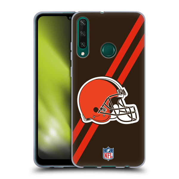 NFL Cleveland Browns Logo Stripes Soft Gel Case for Huawei Y6p