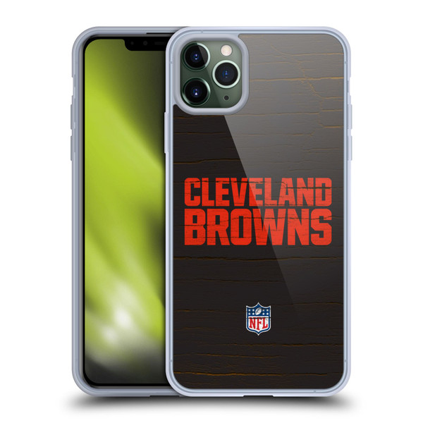NFL Cleveland Browns Logo Distressed Look Soft Gel Case for Apple iPhone 11 Pro Max