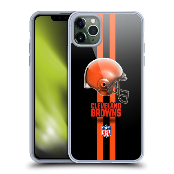 NFL Cleveland Browns Logo Helmet Soft Gel Case for Apple iPhone 11 Pro Max