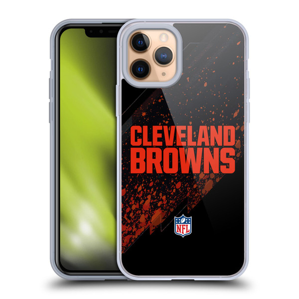 NFL Cleveland Browns Logo Blur Soft Gel Case for Apple iPhone 11 Pro