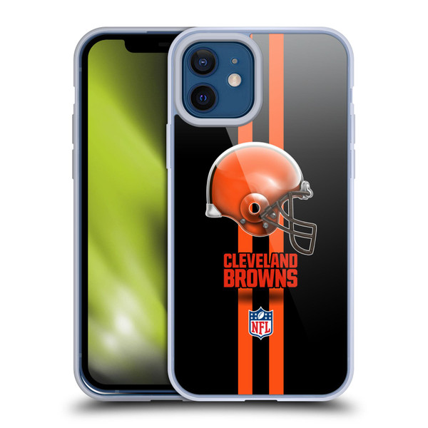 NFL Cleveland Browns Logo Helmet Soft Gel Case for Apple iPhone 12 / iPhone 12 Pro