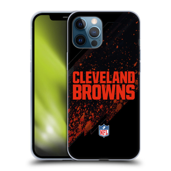 NFL Cleveland Browns Logo Blur Soft Gel Case for Apple iPhone 12 Pro Max