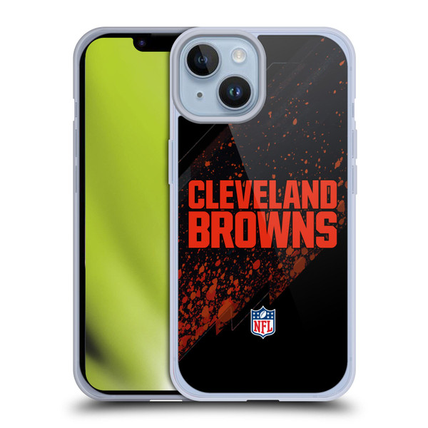 NFL Cleveland Browns Logo Blur Soft Gel Case for Apple iPhone 14