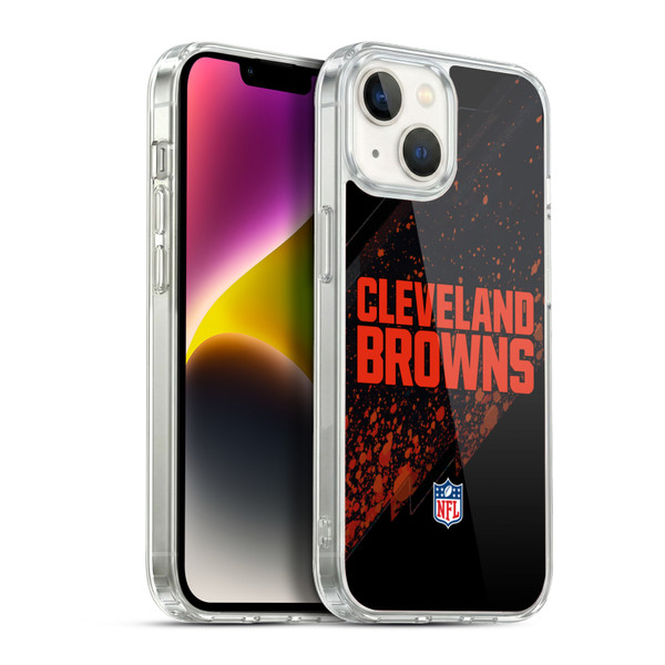 NFL Cleveland Browns Logo Blur Soft Gel Case for Apple iPhone 14