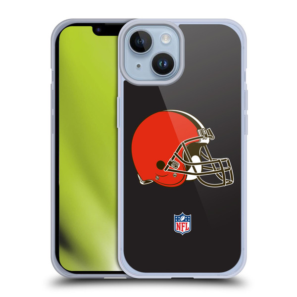 NFL Cleveland Browns Logo Plain Soft Gel Case for Apple iPhone 14