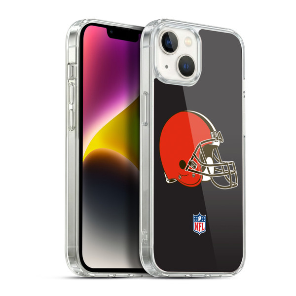 NFL Cleveland Browns Logo Plain Soft Gel Case for Apple iPhone 14 Plus & MagSafe