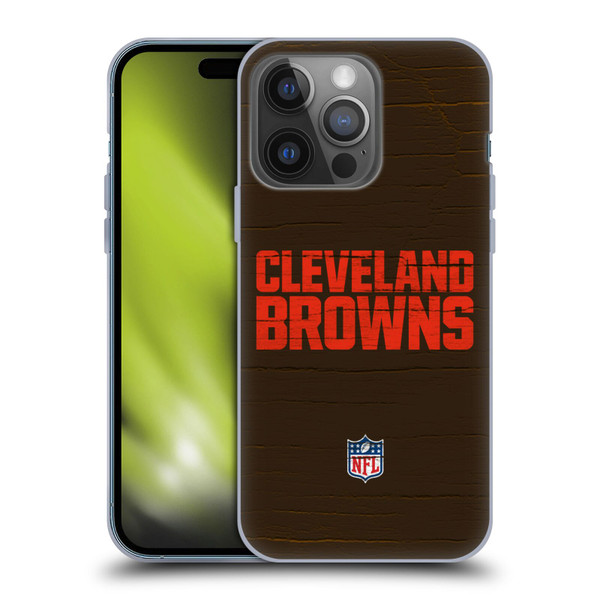 NFL Cleveland Browns Logo Distressed Look Soft Gel Case for Apple iPhone 14 Pro