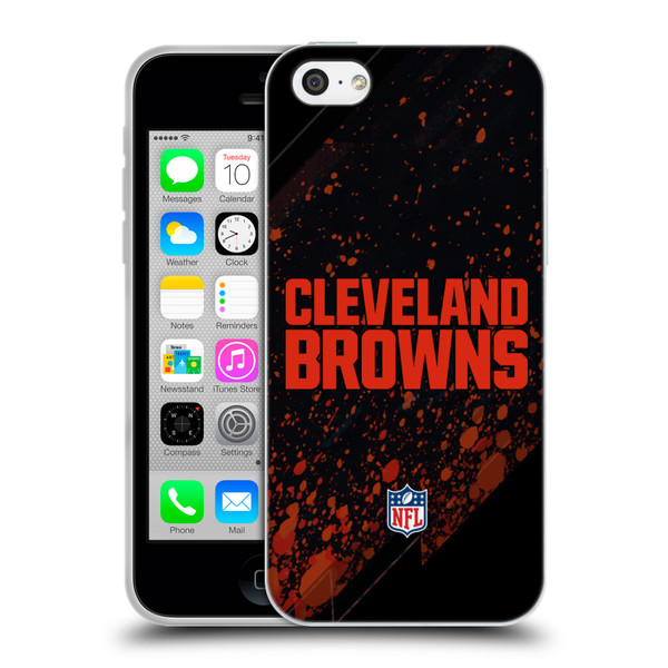 NFL Cleveland Browns Logo Blur Soft Gel Case for Apple iPhone 5c