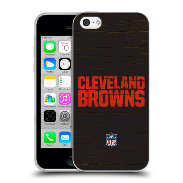 NFL Cleveland Browns Logo Distressed Look Soft Gel Case for Apple iPhone 5c