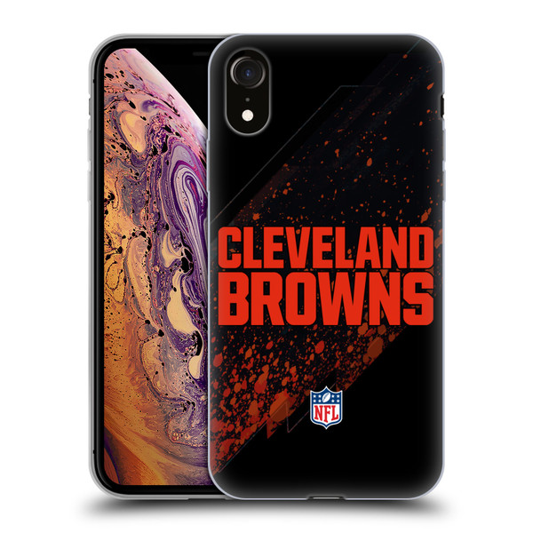 NFL Cleveland Browns Logo Blur Soft Gel Case for Apple iPhone XR