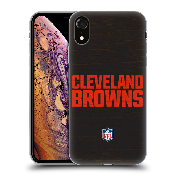 NFL Cleveland Browns Logo Distressed Look Soft Gel Case for Apple iPhone XR