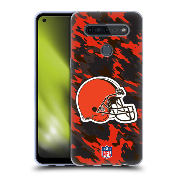 NFL Cleveland Browns Logo Camou Soft Gel Case for LG K51S