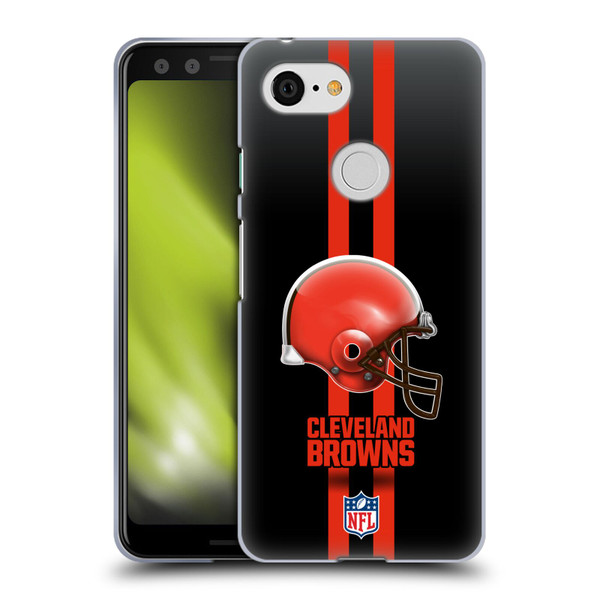 NFL Cleveland Browns Logo Helmet Soft Gel Case for Google Pixel 3