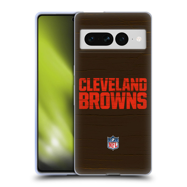 NFL Cleveland Browns Logo Distressed Look Soft Gel Case for Google Pixel 7 Pro