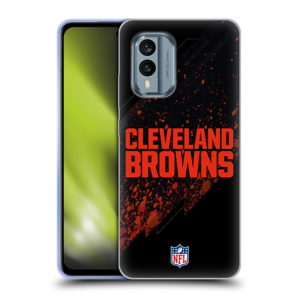 NFL Cleveland Browns Logo Blur Soft Gel Case for Nokia X30