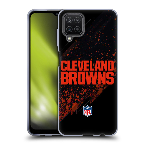 NFL Cleveland Browns Logo Blur Soft Gel Case for Samsung Galaxy A12 (2020)