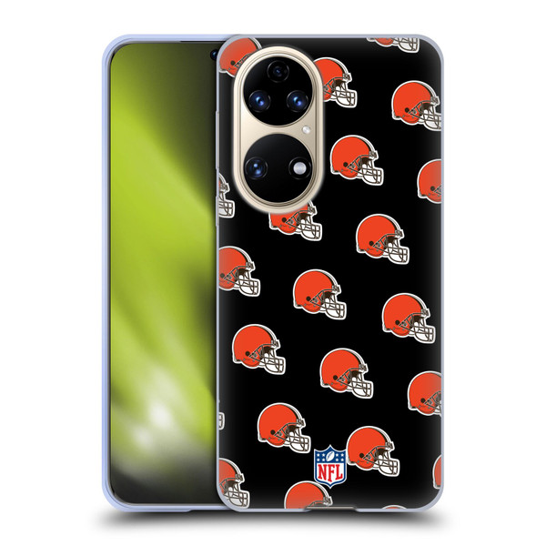 NFL Cleveland Browns Artwork Patterns Soft Gel Case for Huawei P50