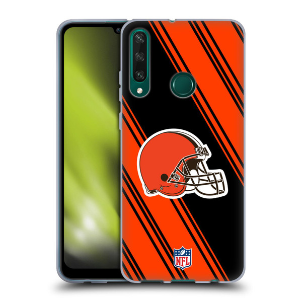 NFL Cleveland Browns Artwork Stripes Soft Gel Case for Huawei Y6p