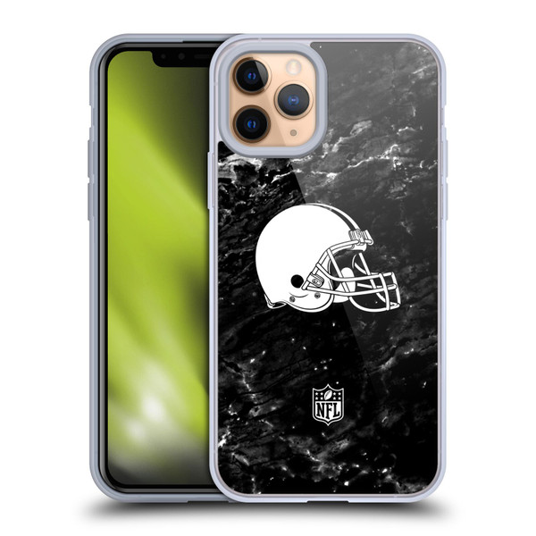 NFL Cleveland Browns Artwork Marble Soft Gel Case for Apple iPhone 11 Pro