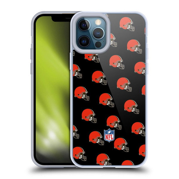 NFL Cleveland Browns Artwork Patterns Soft Gel Case for Apple iPhone 12 Pro Max