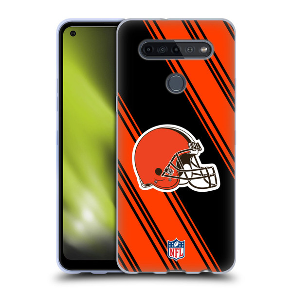 NFL Cleveland Browns Artwork Stripes Soft Gel Case for LG K51S