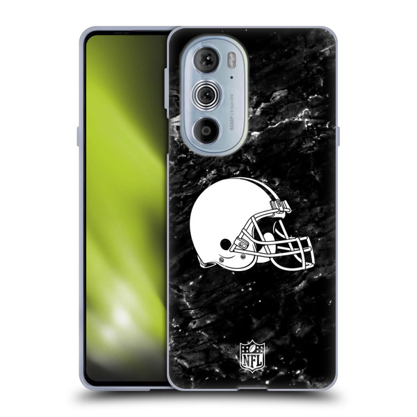 NFL Cleveland Browns Artwork Marble Soft Gel Case for Motorola Edge X30