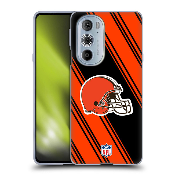 NFL Cleveland Browns Artwork Stripes Soft Gel Case for Motorola Edge X30