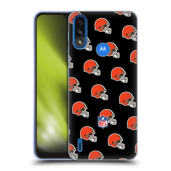 NFL Cleveland Browns Artwork Patterns Soft Gel Case for Motorola Moto E7 Power / Moto E7i Power