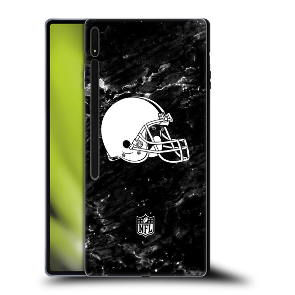 NFL Cleveland Browns Artwork Marble Soft Gel Case for Samsung Galaxy Tab S8 Ultra