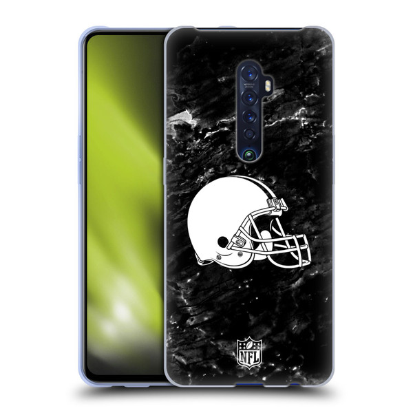 NFL Cleveland Browns Artwork Marble Soft Gel Case for OPPO Reno 2