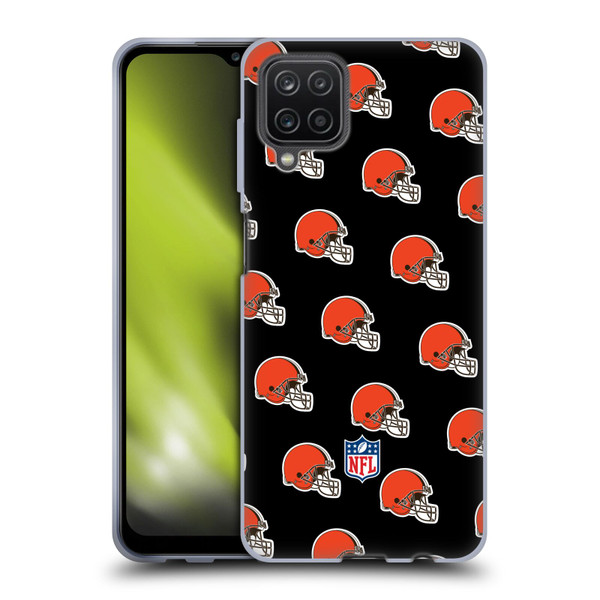 NFL Cleveland Browns Artwork Patterns Soft Gel Case for Samsung Galaxy A12 (2020)