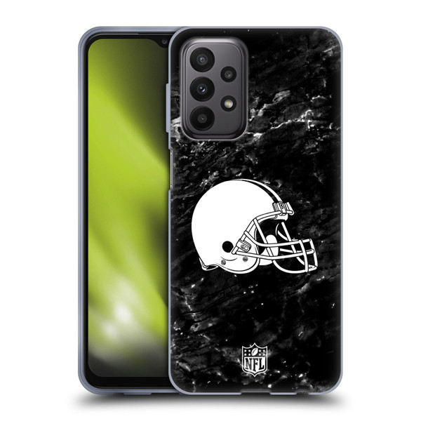 NFL Cleveland Browns Artwork Marble Soft Gel Case for Samsung Galaxy A23 / 5G (2022)