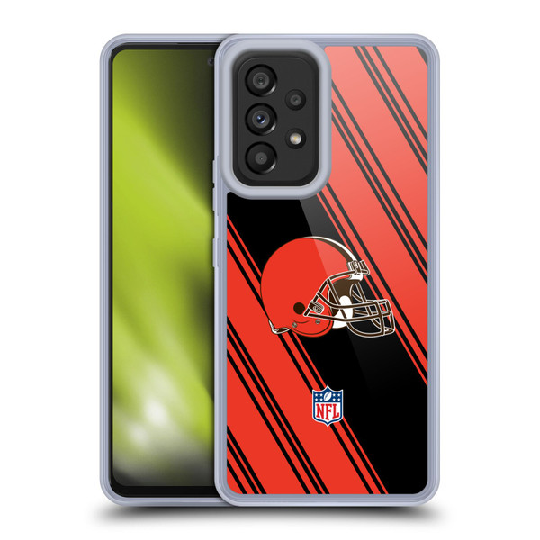 NFL Cleveland Browns Artwork Stripes Soft Gel Case for Samsung Galaxy A53 5G (2022)