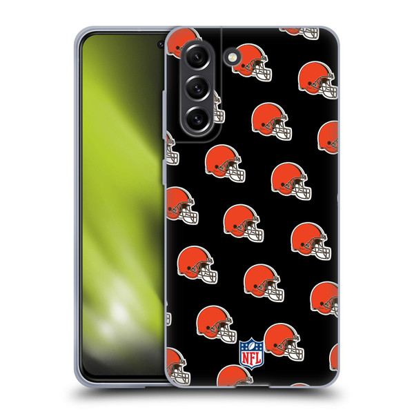 NFL Cleveland Browns Artwork Patterns Soft Gel Case for Samsung Galaxy S21 FE 5G