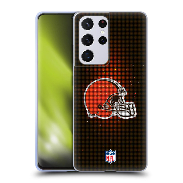 NFL Cleveland Browns Artwork LED Soft Gel Case for Samsung Galaxy S21 Ultra 5G