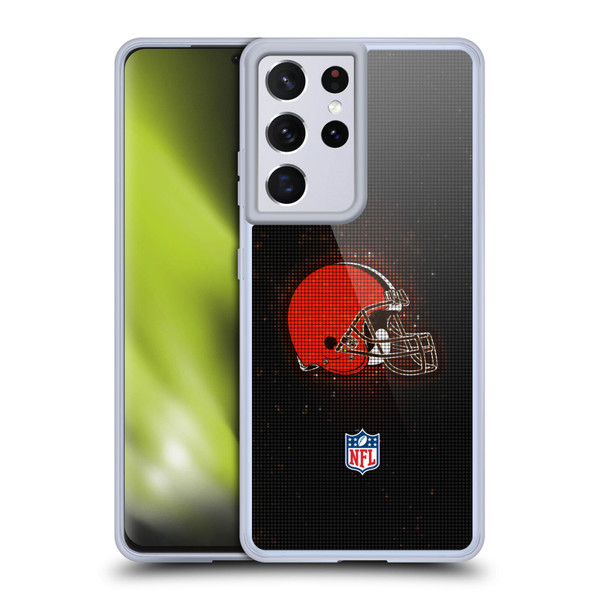 NFL Cleveland Browns Artwork LED Soft Gel Case for Samsung Galaxy S21 Ultra 5G