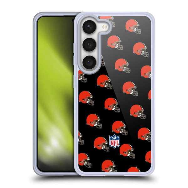 NFL Cleveland Browns Artwork Patterns Soft Gel Case for Samsung Galaxy S23 5G