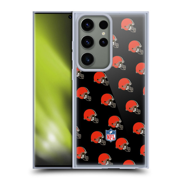 NFL Cleveland Browns Artwork Patterns Soft Gel Case for Samsung Galaxy S23 Ultra 5G