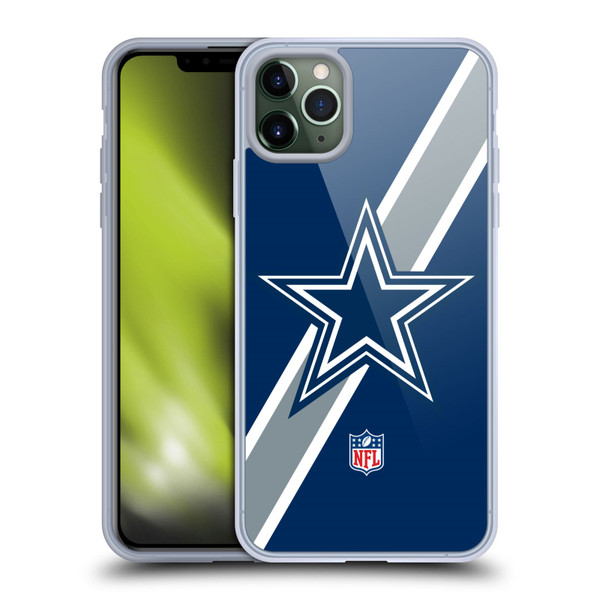 NFL Dallas Cowboys Logo Stripes Soft Gel Case for Apple iPhone 11 Pro Max