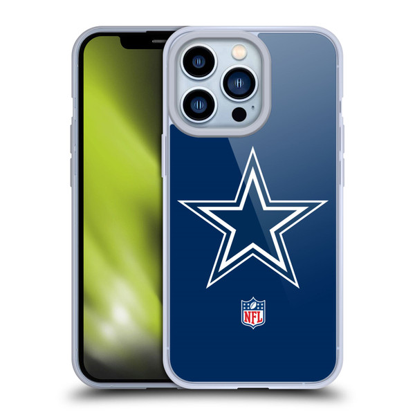 NFL Dallas Cowboys Logo Plain Soft Gel Case for Apple iPhone 13 Pro