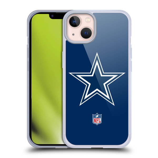 NFL Dallas Cowboys Logo Plain Soft Gel Case for Apple iPhone 13