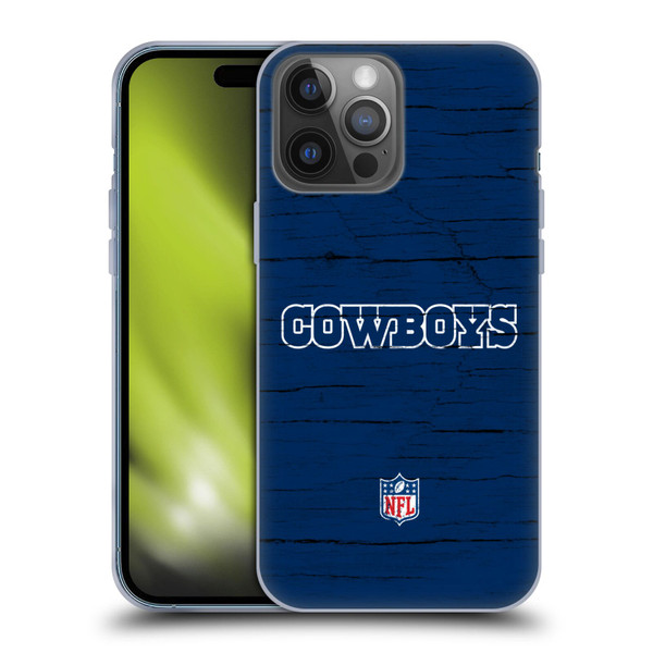 NFL Dallas Cowboys Logo Distressed Look Soft Gel Case for Apple iPhone 14 Pro Max