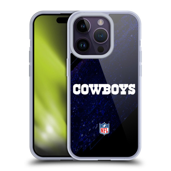 NFL Dallas Cowboys Logo Blur Soft Gel Case for Apple iPhone 14 Pro