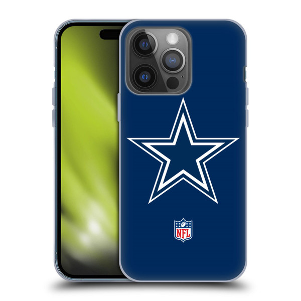 NFL Dallas Cowboys Logo Plain Soft Gel Case for Apple iPhone 14 Pro