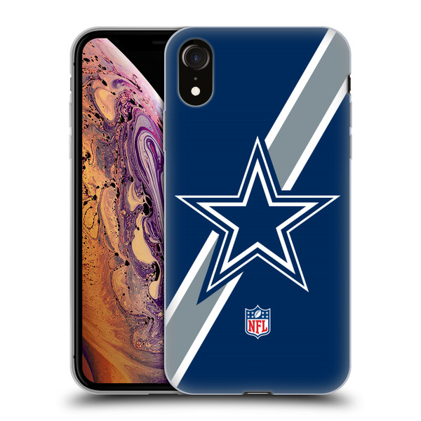 NFL Dallas Cowboys Logo Stripes Soft Gel Case for Apple iPhone XR