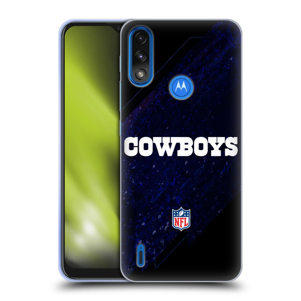 NFL Dallas Cowboys Logo Blur Soft Gel Case for Motorola Moto E7 Power / Moto E7i Power