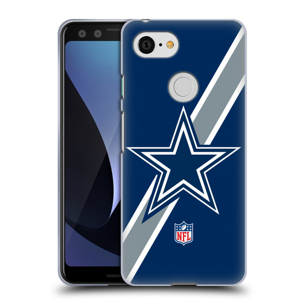 NFL Dallas Cowboys Logo Stripes Soft Gel Case for Google Pixel 3