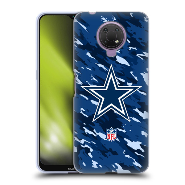 NFL Dallas Cowboys Logo Camou Soft Gel Case for Nokia G10