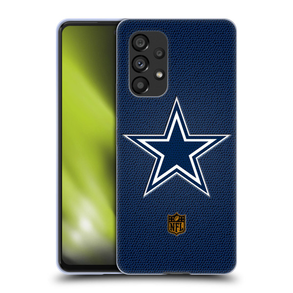 NFL Dallas Cowboys Logo Football Soft Gel Case for Samsung Galaxy A53 5G (2022)