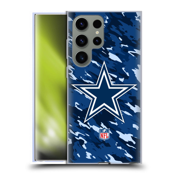 NFL Dallas Cowboys Logo Camou Soft Gel Case for Samsung Galaxy S23 Ultra 5G